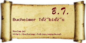 Bucheimer Tóbiás névjegykártya
